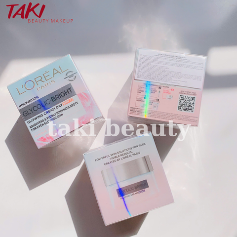 Kem Dưỡng Sáng Da L'Oreal Glycolic-Bright Glowing Cream 30ml (Ngày & Đêm)