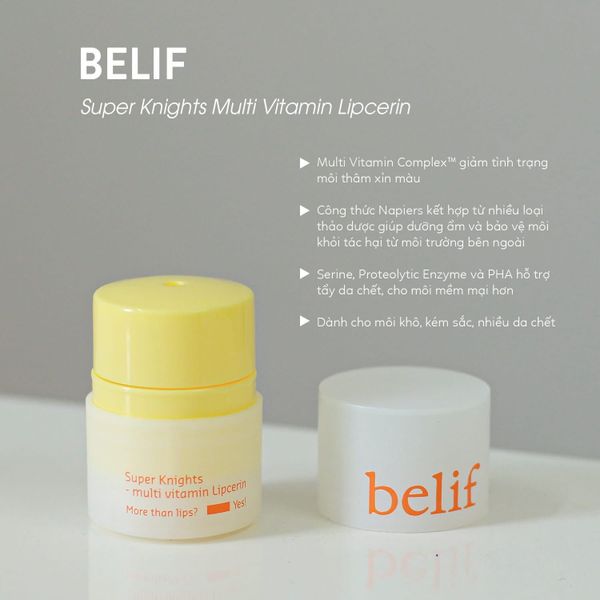 [ Tem LG ] Sáp Dưỡng Môi Belif Super Knights Multi Vitamin Lipcerin 15ml