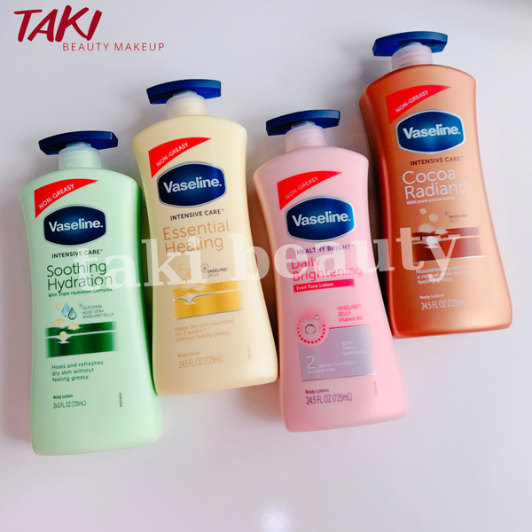 Dưỡng Thể Vaseline Body Lotion 725ml Mẫu mới - 4X - 24x - 10x perfect young 10 in 1 350ml