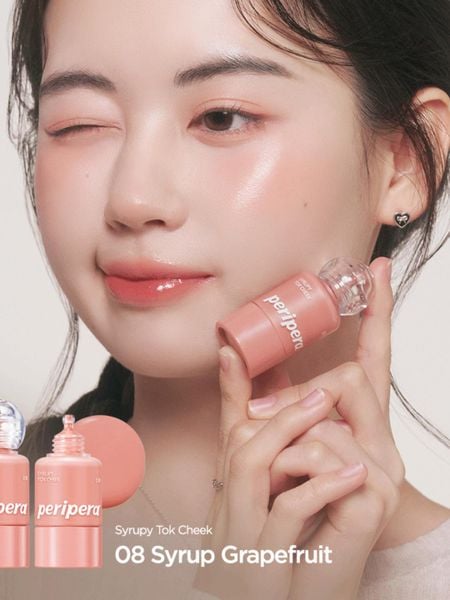 Má Hồng Kem Peripera Syrupy Tok Cheek Mịn Bóng 9g