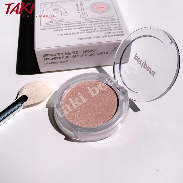 Phấn Bắt Sáng Peripera Ink Pure Glory Highlighter 3g [ Tặng Kèm Cọ]
