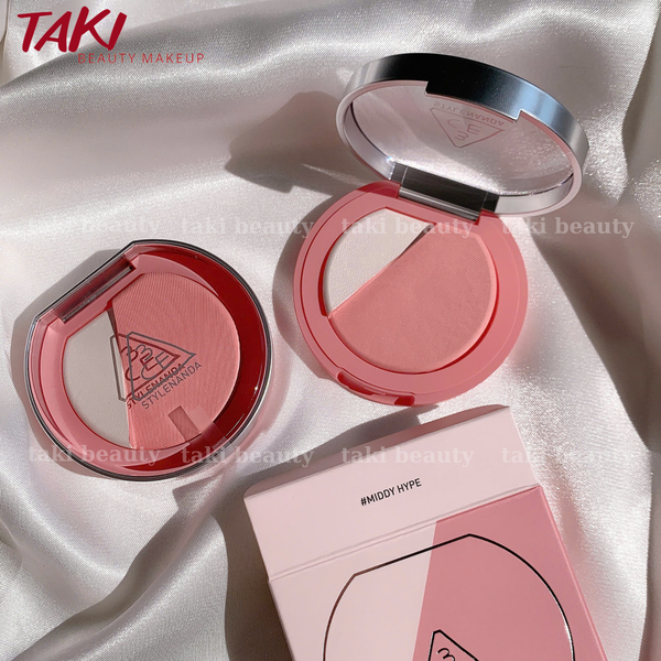 Phấn Má Hồng 3CE Blushlighter Lazy Talk- Slick - Early Now - Middle Hype - What If - Beige Hour -Coral Flush