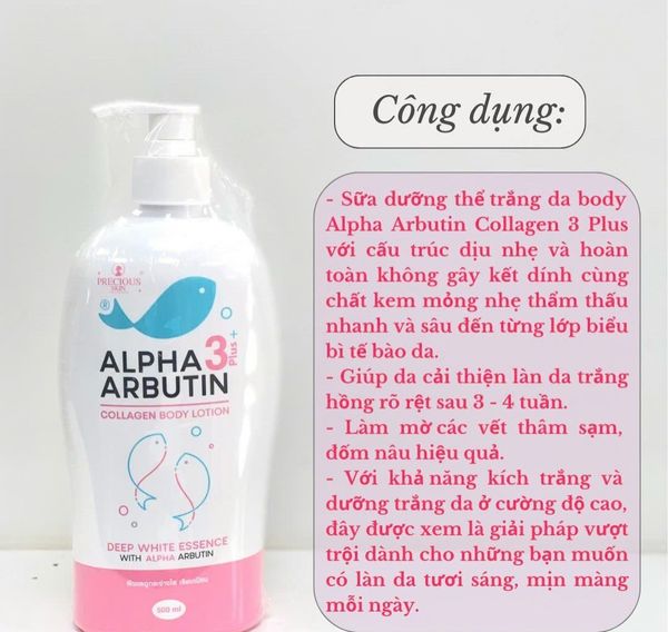 Kem Dưỡng Thể Chống Nắng Alpha Arbutin 500g Ngày Và Đêm