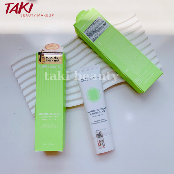 Kem chống nắng Cell Fusion C Laser - Toning - Advanced Clear Sunscreen 100 SPF 50+/PA+++