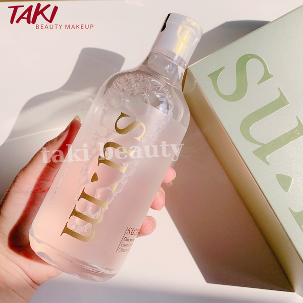 [ Tem LG ] Nước Tẩy Trang Dịu Nhẹ SUM37 Skin Saver Essential Pure Cleansing Water 400ml + tặng bông tẩy trang 40 miếng