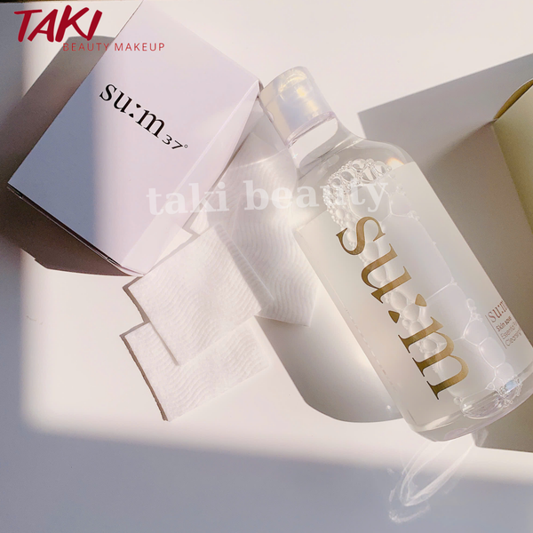 [ Tem LG ] Nước Tẩy Trang Dịu Nhẹ SUM37 Skin Saver Essential Pure Cleansing Water 400ml + tặng bông tẩy trang 40 miếng