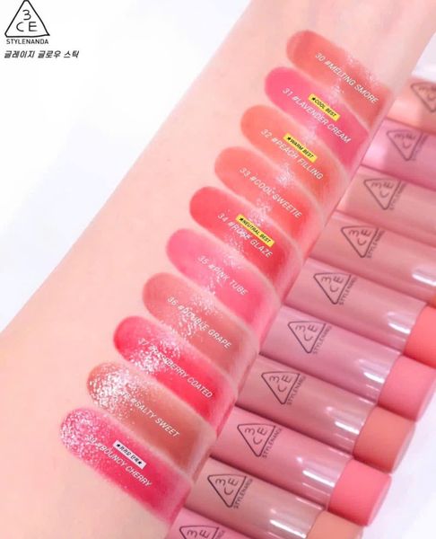 Son Dưỡng Có màu Dạng Thỏi 3ce Glazy Lip Glow (NEW)