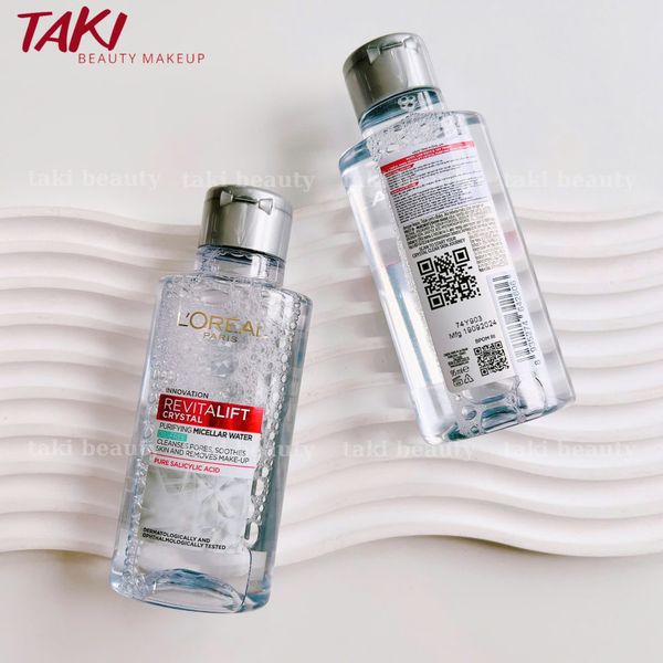 Nước Tẩy Trang Làm Sạch Dưỡng Ẩm L'oreal RevitaLift Crystal / Hyaluronic Acid 95ML