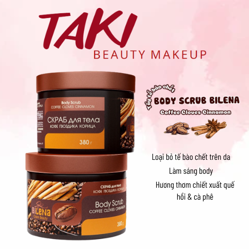  Tẩy Tế Bào Chết Quế Hồi Cafe Bilena Body Scrub Coffee Cloves Cinnamon 380g 