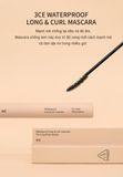 Chuốt Mi 3ce Waterproof Long & Curl Mascara 7.5g (Làm Dài Dày Và Giữ Cong Mi Hiệu Quả Chống Nước)- Đen