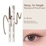 Kẻ Mắt Dạng Sáp Clio Sharp, So Simple Waterproof Pencil Liner