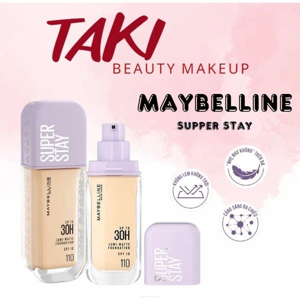 Kem Nền Maybelline Super Stay Lumi- Matte 30H Foundation