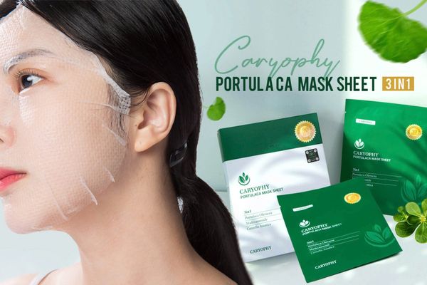 Mặt Nạ Miếng Làm Dịu, Phục Hồi Dành Cho Da Dầu Mụn Caryophy Portulaca Mask Sheet