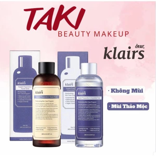 Nước Hoa Hồng Klairs Supple Preparation Unscented + Facial Toner 30ml - 180ml