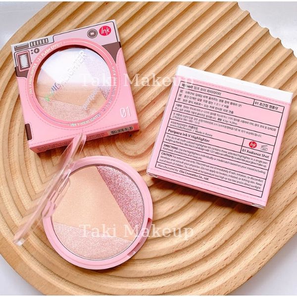 Phấn Bắt Sáng Peripera Ink Pure Glory Highlighter 3g [ Tặng Kèm Cọ]