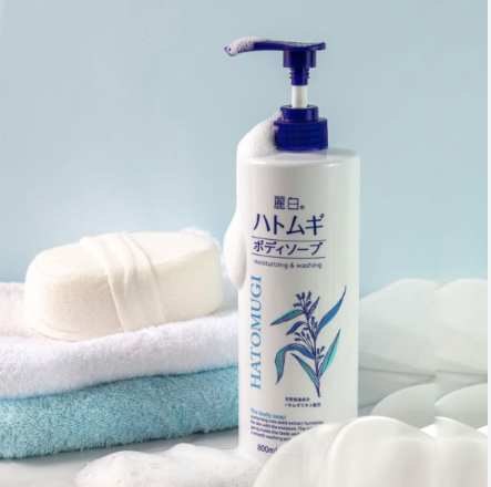 Sữa Tắm Dưỡng Ẩm Ý Dĩ  Hatomugi Moisturizing & Washing The Body Soap 800ml