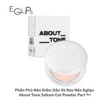 Phấn Phủ Nén Hàn Quốc Eglips About Tone Blur Powder Pact 8g Mẫu Mới [Đen 01- 02- Trắng- Hồng]