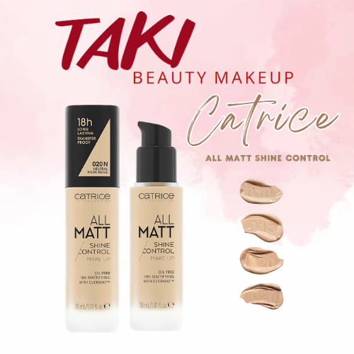 Kem Nền Catrice 18H Long Lasting Transfer Proof All Matte Shine Control Make Up 30ml Mẫu Mới [010N- 015C- 020N]