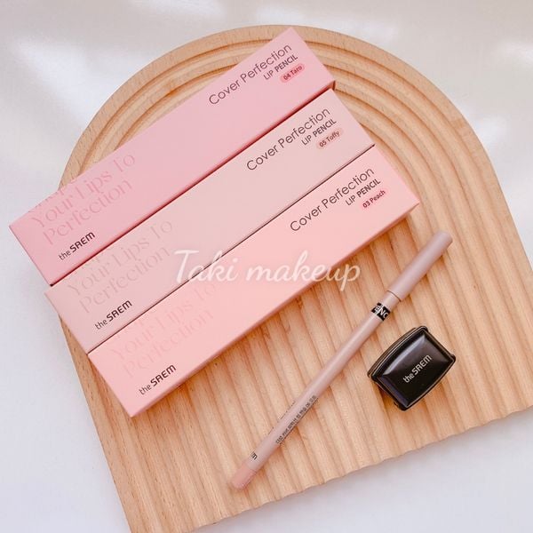 [KÈM ĐỒ GỌT] Chì Kẻ Viền Môi The Saem Cover Perfection Lip Pencil 2g