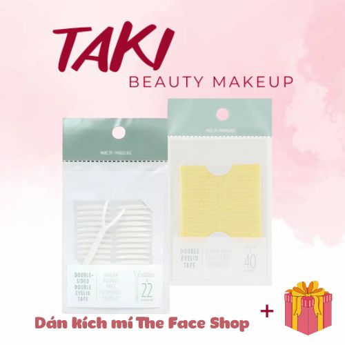 Miếng Dán Kích Mí TFS The Face Shop Daily Beauty Tools Double tàng hình màu vàng + trắng