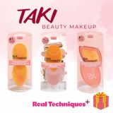 Tổng Hợp Mút Tán Phấn Phủ & Nền Real Techniques Miracle Powder (Set 2 Cái- Cam- Hồng) 