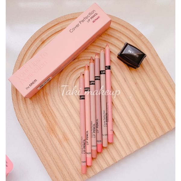 [KÈM ĐỒ GỌT] Chì Kẻ Viền Môi The Saem Cover Perfection Lip Pencil 2g