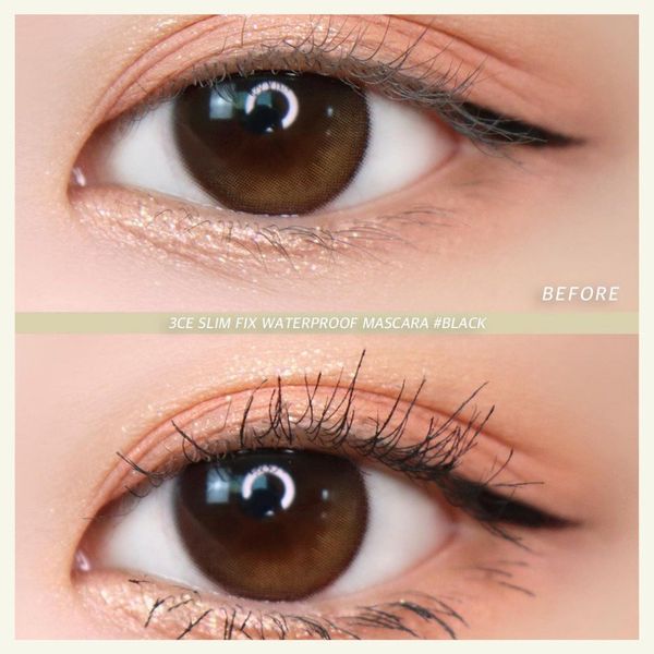 Mascara 3ce Slim Fix + Super Slim Waterproof Mascara Black- Xám