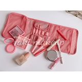 Túi Đựng Mỹ Phẩm + Cọ Đa Năng 3ce Wash Bag Small Pink Beige Black Đen- Hồng (26x17x7cm- 19.5x15x 5.5cm)