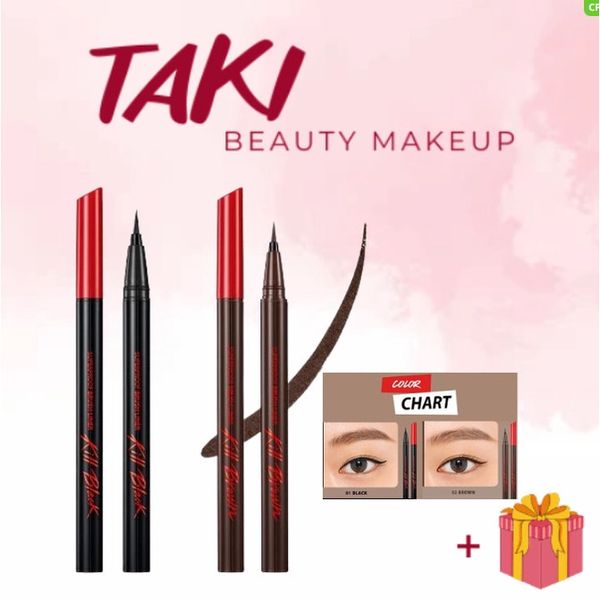 Bút Kẻ Mắt Clio Superproof Brush Liner, Superproof Pen Liner Kill Black+ Sharp So Simple