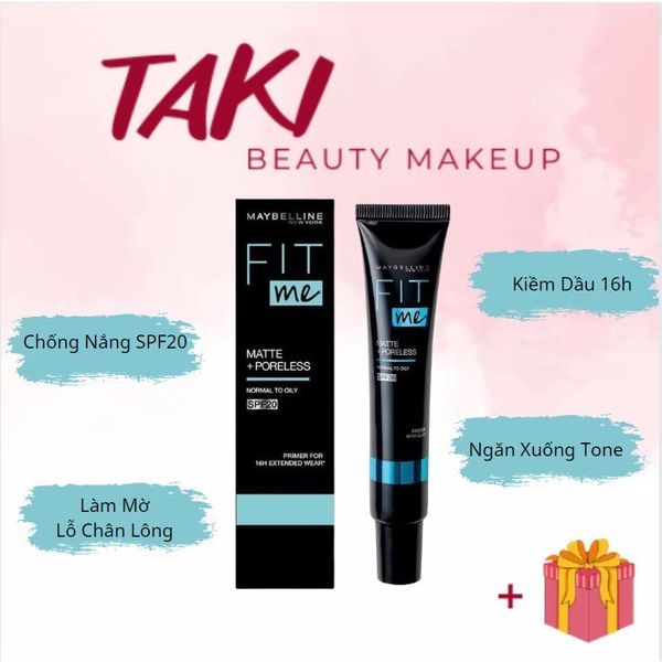 Kem Lót Kiềm Dầu Ngăn Xuống Tông Maybelline New York SPF 20 Fit Me Primer Matte+Poreless 30ml