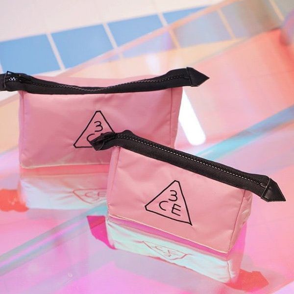 Túi Đựng Mỹ Phẩm 3CE Pink Rumour Tiện Dụng [20x14x11cm- 18x11.5x9cm]