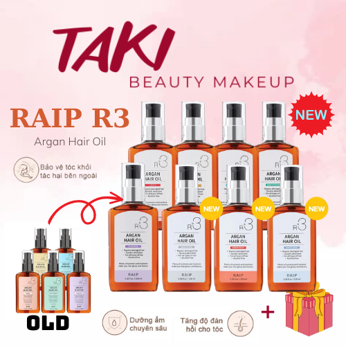 Dầu Dưỡng Giúp Hồi Phục Tóc Hư Tổn Raip R3 Argan Hair Oil