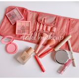 Túi Đựng Mỹ Phẩm + Cọ Đa Năng 3ce Wash Bag Small Pink Beige Black Đen- Hồng (26x17x7cm- 19.5x15x 5.5cm)