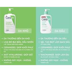 Sữa Rửa Mặt Giúp Làm Sạch Sâu Cerave Developed With Dermatologists Foaming Cleanser 236ml - 473ml