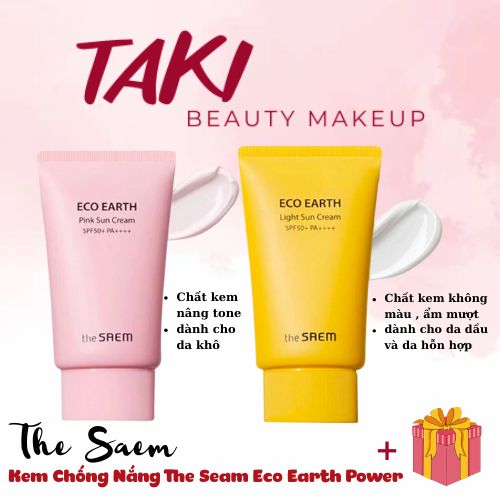 Kem Chống Nắng THE SAEM ECO EARTH POWER SUN CREAM (SPF 50+/PA)++++