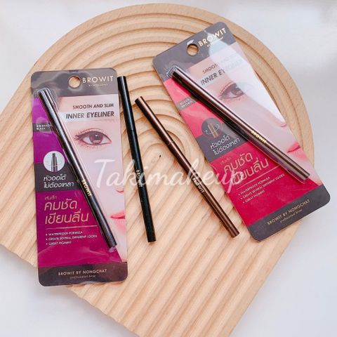 Bút Kẻ Mắt Dạng Sáp Browit Nongchat Smooth And Slim Eyeliner