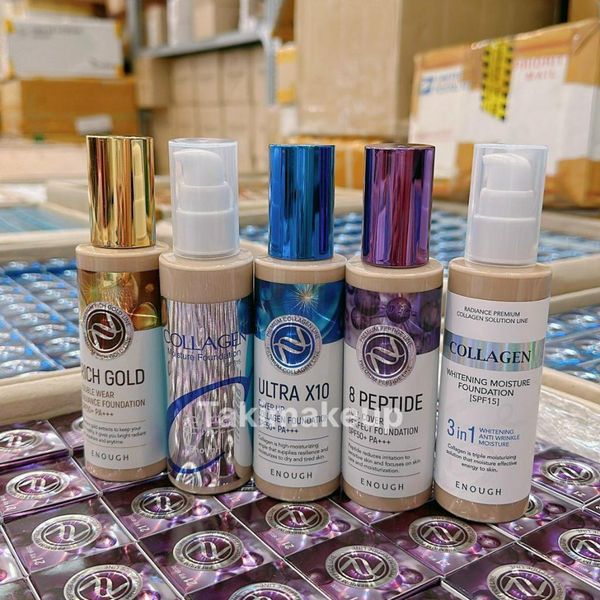 Kem Nền Collagen Moisture Enough SPF15 100ml ( 3in1, 8 Peptide , Rich Gold,  Ultra X10, Collagen Mositure)