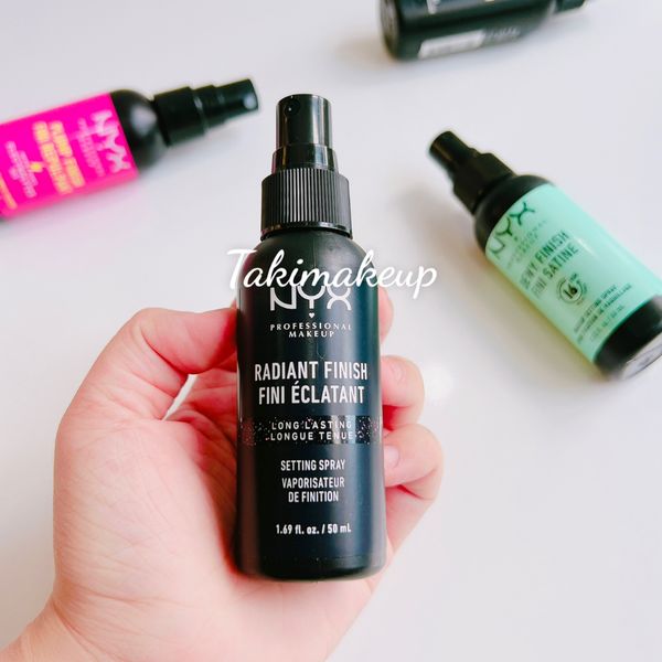 Xịt Khóa Nền Giữ Make Up Lâu Trôi Nyx Matte Finish Setting Spray Matte 60ml [Hồng- Xanh- Đen]