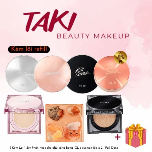 Phấn Nước Clio Kill Cover Cushion Spf50+ Pa+++ (Đủ Dòng)