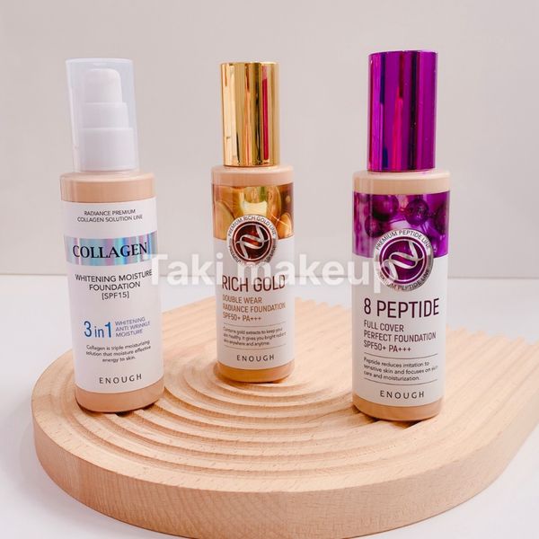 Kem Nền Collagen Moisture Enough SPF15 100ml ( 3in1, 8 Peptide , Rich Gold,  Ultra X10, Collagen Mositure)