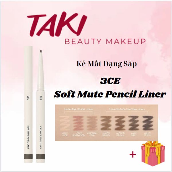 Kẻ Mắt Sáp 3CE Soft Mute Pencil Liner