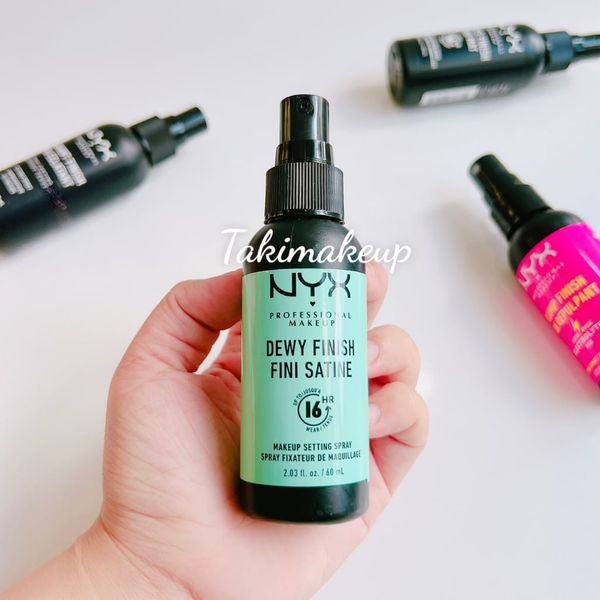 Xịt Khóa Nền Giữ Make Up Lâu Trôi Nyx Matte Finish Setting Spray Matte 60ml [Hồng- Xanh- Đen]