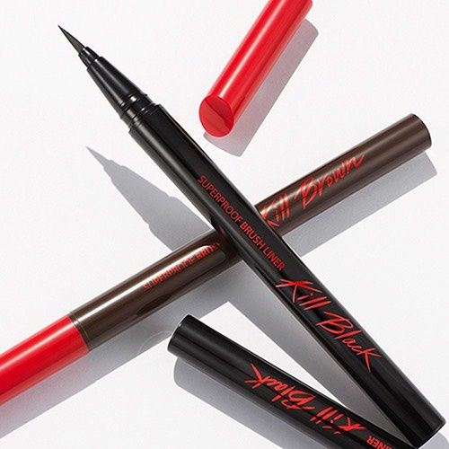 Bút Kẻ Mắt Clio Superproof Brush Liner, Superproof Pen Liner Kill Black+ Sharp So Simple