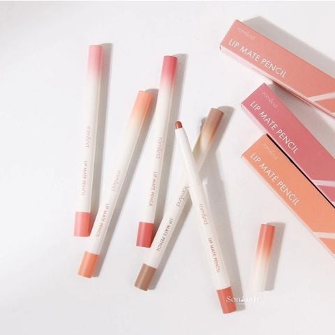 Chì Môi 2 Đầu Nhung Lì Romand Hàn Quốc Lip Mate Pencil [tặng 1 mút mini]