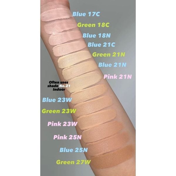 Phấn Nước Cushion Unleashia SPF50+/PA++++ 15g Xanh lá , Xanh Dương , Hồng