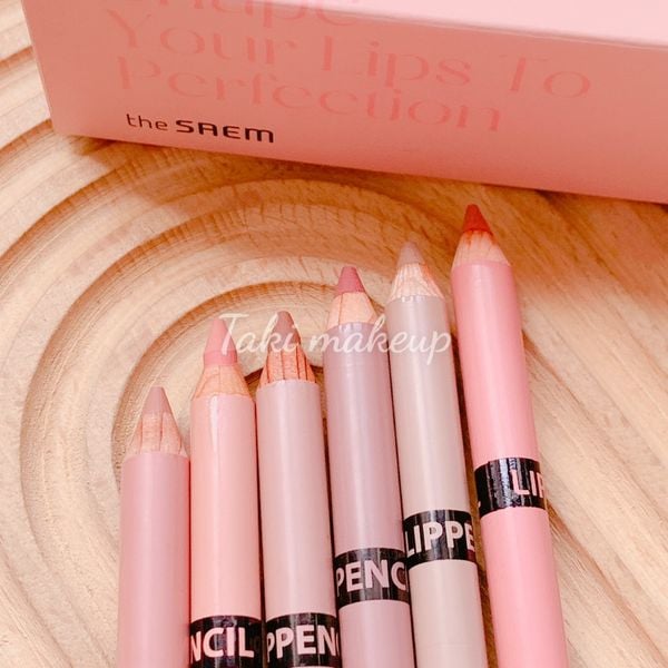 [KÈM ĐỒ GỌT] Chì Kẻ Viền Môi The Saem Cover Perfection Lip Pencil 2g