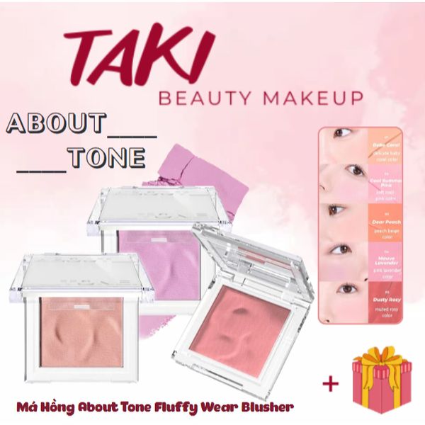 Phấn Má Hồng About Tone Fluffy Wear Blusher 4.3g