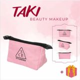  Túi Đựng Mỹ Phẩm 3CE Pink Rumour Tiện Dụng [20x14x11cm- 18x11.5x9cm] 