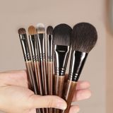  [Cọ Lẻ Đủ Loại] Cọ Trang Điểm Lông Thú Thân Gỗ Lớn- Nhỏ [Khối - Má Hồng - Môi - Mắt] 