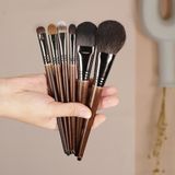  [Cọ Lẻ Đủ Loại] Cọ Trang Điểm Lông Thú Thân Gỗ Lớn- Nhỏ [Khối - Má Hồng - Môi - Mắt] 